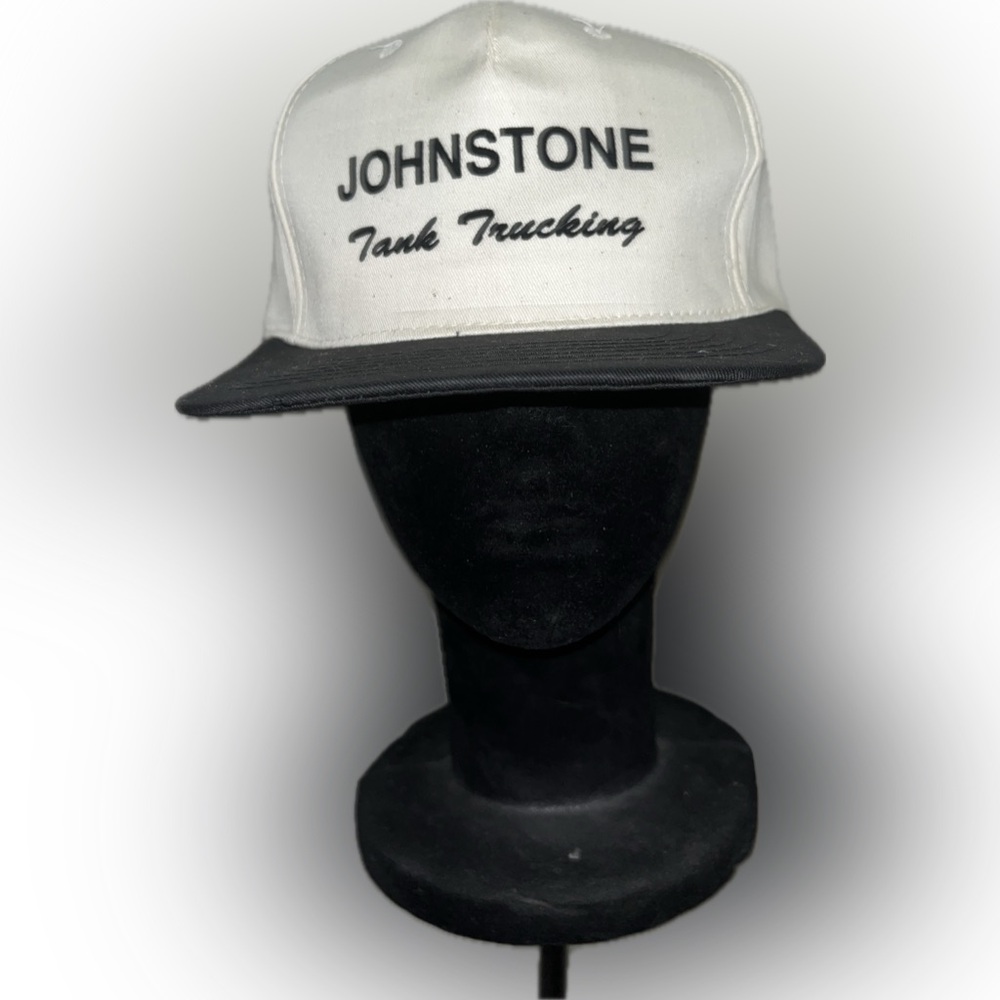 Vintage Johnstone Tank Trucking Snapback Hat - Late 80s / Early 90s AJM Headwear